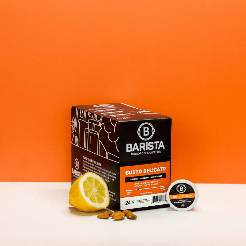 Boîte de 24 capsules compatibles K - Cup®* Gusto Delicato - Capsules compatibles K - Cup® - Cafe Barista