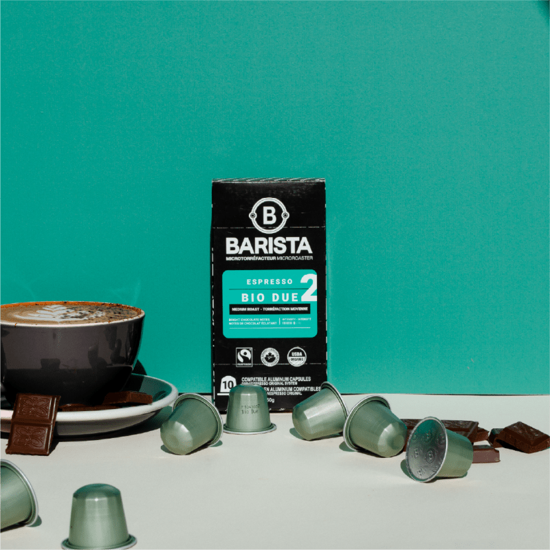 Boîte de capsules Bio Due (10 capsules) - Capsules compatibles Nespresso® - Cafe Barista