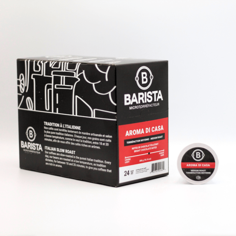 Boîte de capsules K - Cup® compatibles Aroma Di Casa (24 K - Cups) - Boite - Cafe Barista