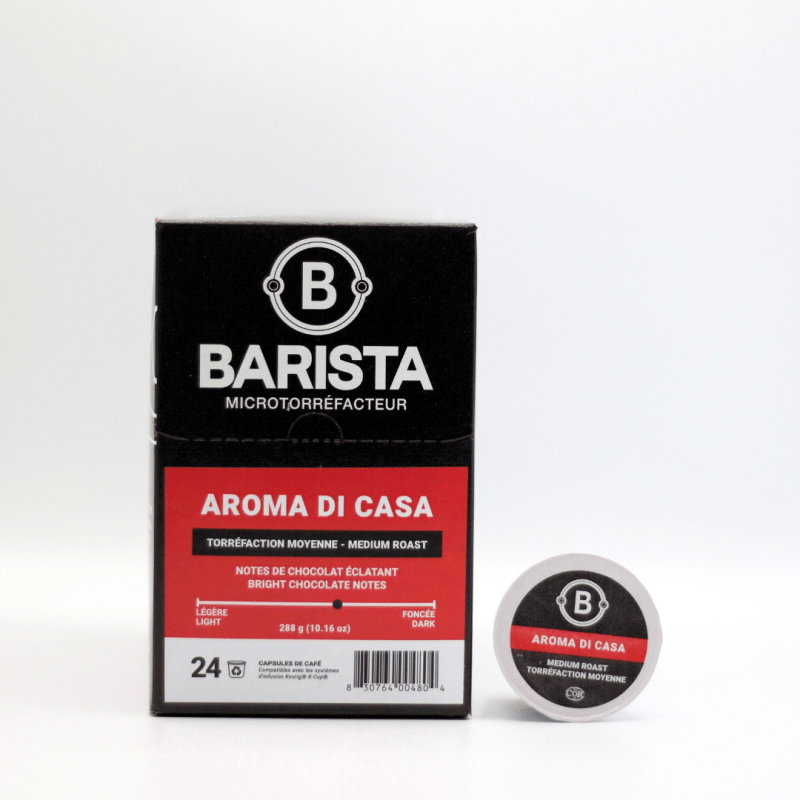 Boîte de capsules K - Cup® compatibles Aroma Di Casa (24 K - Cups) - Boite - Cafe Barista