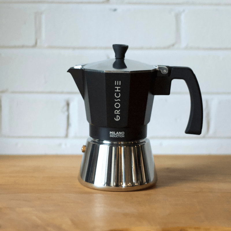 Cafetière moka Milano Induction de Grosche 6 tasses - Noir et Argent - Accessoires - Grosche
