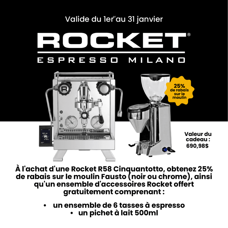 Ensemble Rocket R58, Fausto et Accessoires - Café Barista