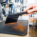 2 Brosses Barista Pour Nettoyage Machine à Café - Poils Naturels, Manche En Bois, Design Noir Moderne - 2
