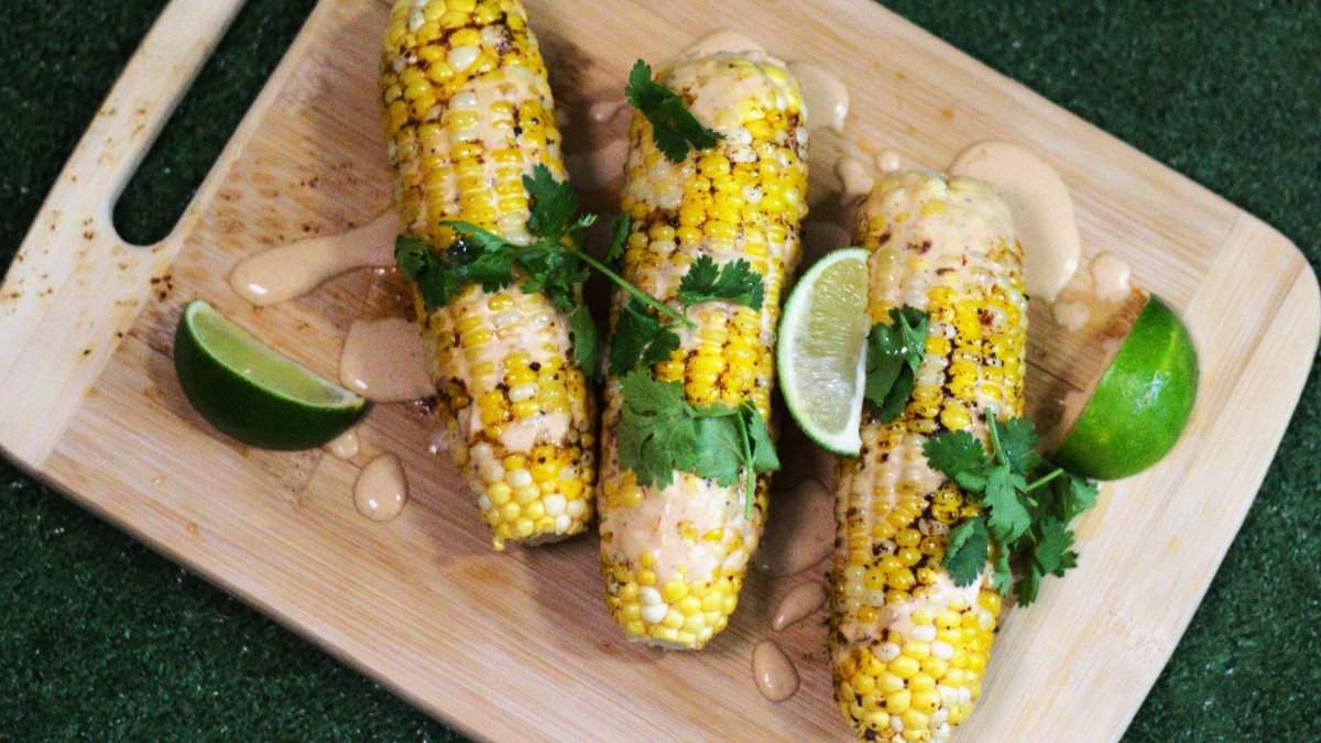 Coffee rub grilled corn with Piri Piri mayo - Café Barista