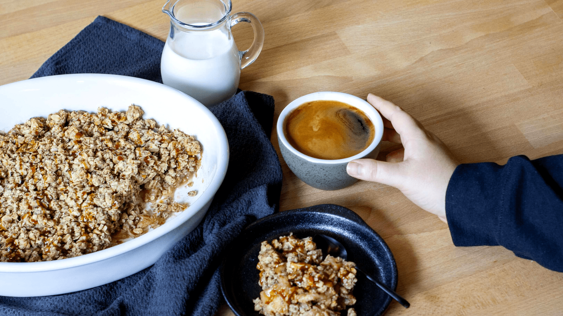 Recette de croustade aux pommes et gruau à l’espresso - Café Barista