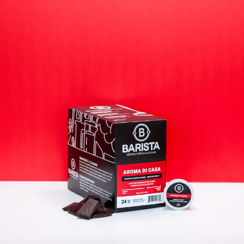 Boîte de 24 capsules compatibles K - Cup®* Aroma di Casa - Capsules compatibles K - Cup® - Cafe Barista
