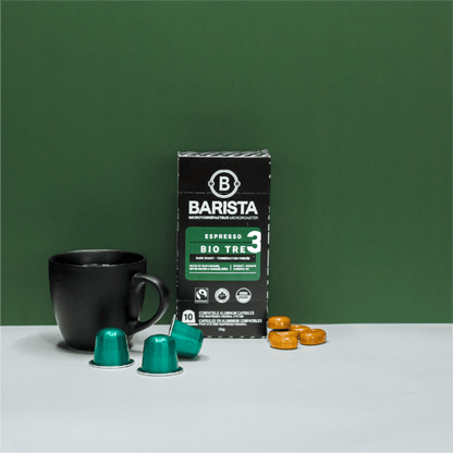Boîte de capsules Bio Tre (10 capsules) - Capsules compatibles Nespresso® - Cafe Barista