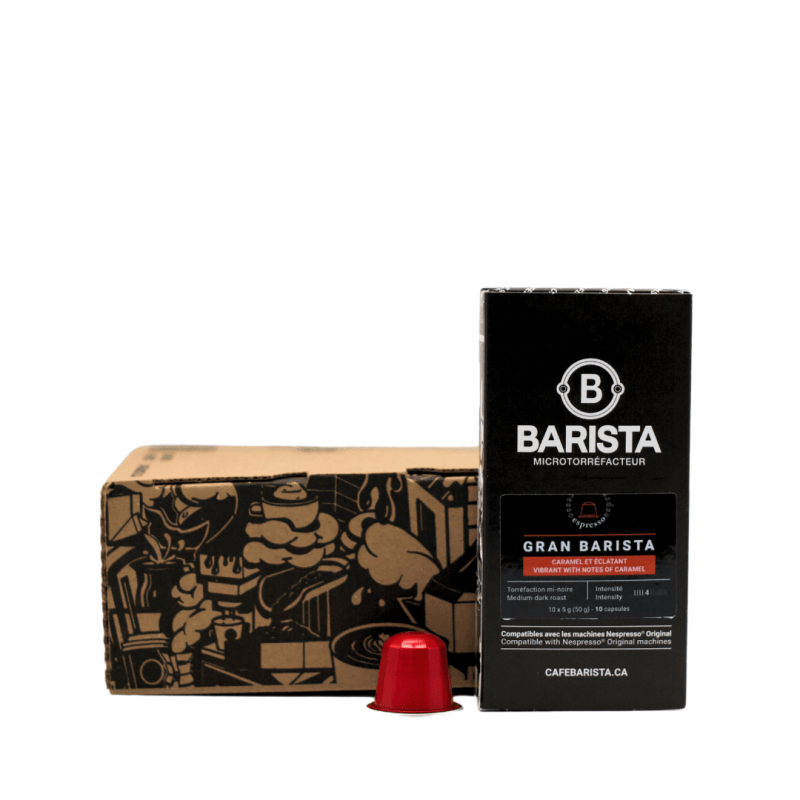 Caisse de capsules Gran Barista (6 boites X 10 capsules) - Capsules compatibles Nespresso® - Cafe Barista