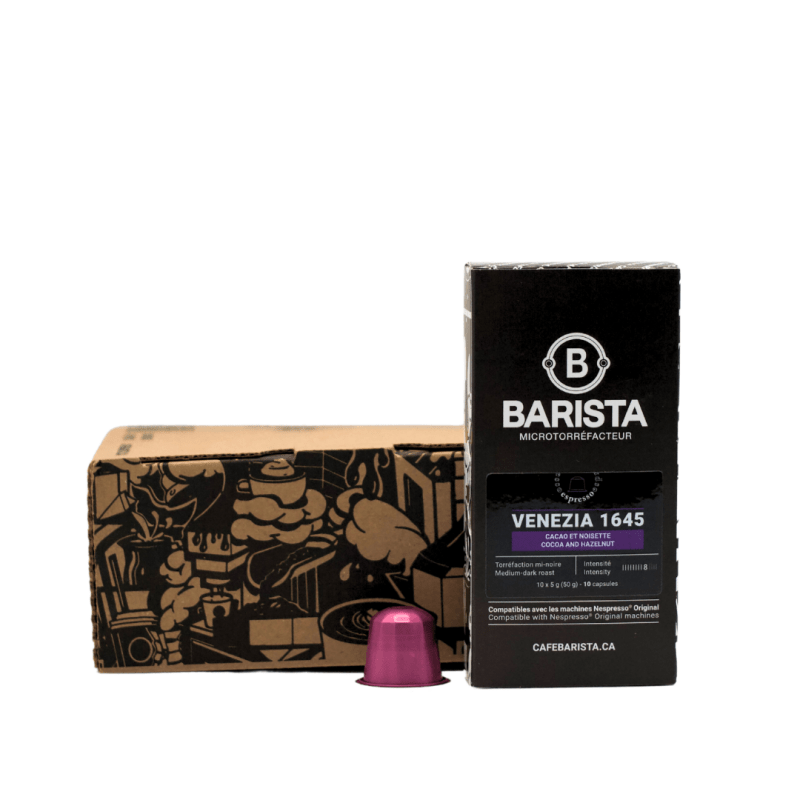 Caisse de capsules Venezia (6 boites X 10 capsules) - Capsules compatibles Nespresso® - Cafe Barista