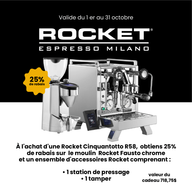 Ensemble Rocket R58, Fausto et Accessoires - Café Barista