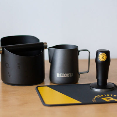 CAFELAT Tapis de tassage en silicone noir pour barista