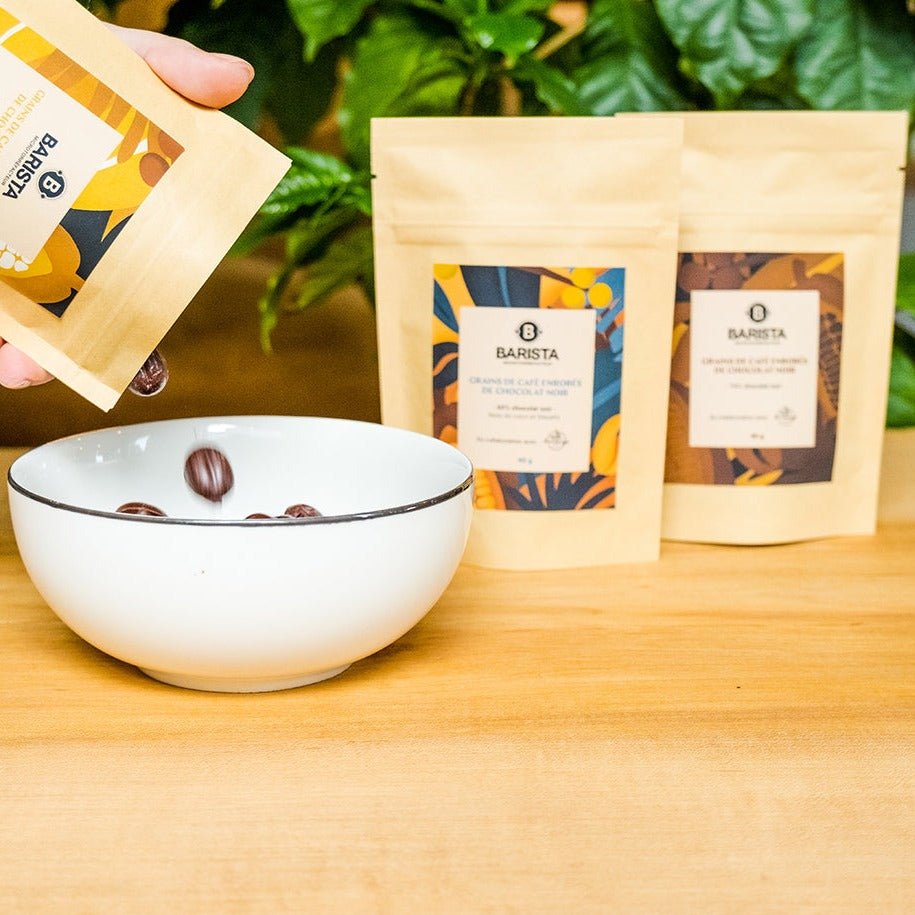 Grains de café enrobés de chocolat - Produits gourmands - Cafe Barista