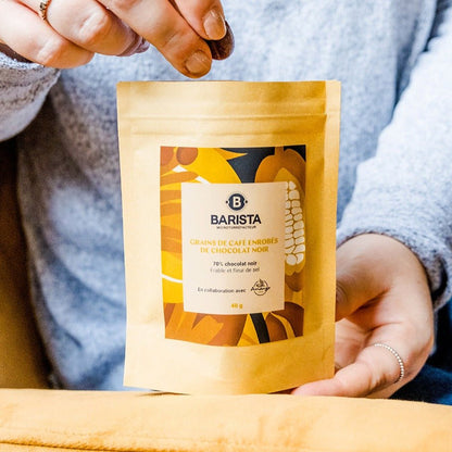 Grains de café enrobés de chocolat - Produits gourmands - Cafe Barista