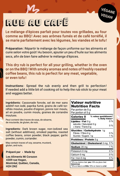 Rub au café - Produits gourmands - Cafe Barista