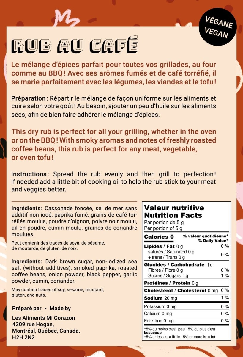 Rub au café - Produits gourmands - Cafe Barista